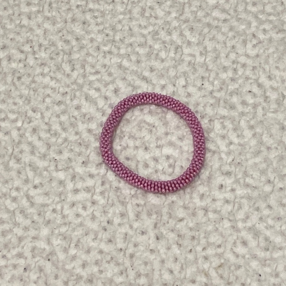 Pink beaded bracelet